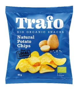 TRAFO CHIPS DE POMME DE TERRE BIO NATURE SALEES 40G رقائق البطاطس المملحة
