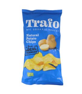 TRAFO CHIPS DE POMME DE TERRE BIO NATURE SALEES 125G رقائق البطاطس المملحة