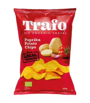 TRAFO CHIPS POMME DE TERRE PAPRIKA 125G  رقائق البطاطس بنكهة البابريكا