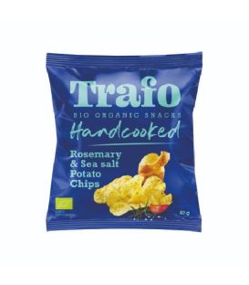 Chips Bio cuites à la main romarin & sel de mer TRAFO 40 g رقائق البطاطس بإكليل الجبل وملح البحر