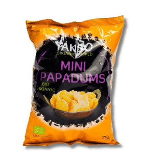 YAKSO CHIPS LENTILLES BIO MINI PAPADUM 75G ميني بابادوم العدس