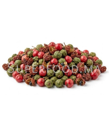 Mélange 3 Poivres (Vert, Baies Rouges, Sichuan) خليط 3 أنواع فلفل