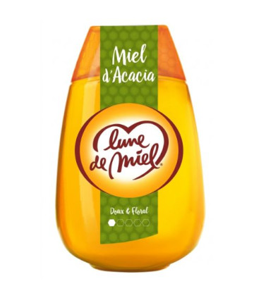 Miel d'Acacia Doseur 250g Lune de Miel عسل الأكاسيا بقارورة  لون دو ميل