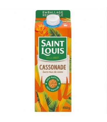 Cassonade Sucre Roux de Canne Bec Verseur Saint Louis 650g كاسونادو سكر قصب بني سان لويس بفوهة صب