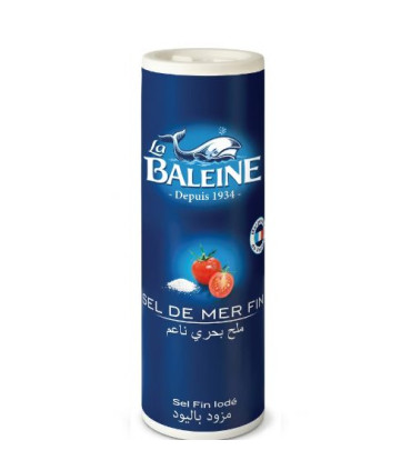 Salière La Baleine Sel de Mer Fin 250g مملحة لا بالين ملح البحر الناعم