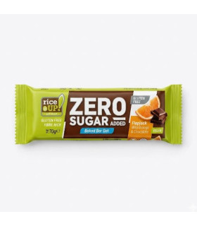 Barre de Céréales Avoine Orange  Chocolat Rice Up Sans Gluten Zéro Sucre 70g