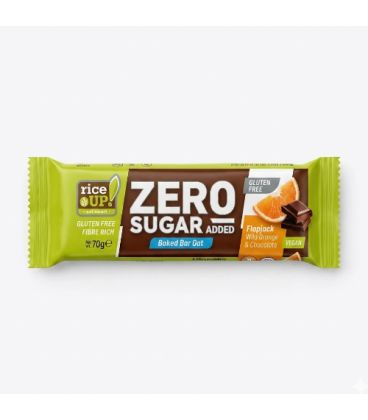 Barre de Céréales Avoine Orange  Chocolat Rice Up Sans Gluten Zéro Sucre 70g