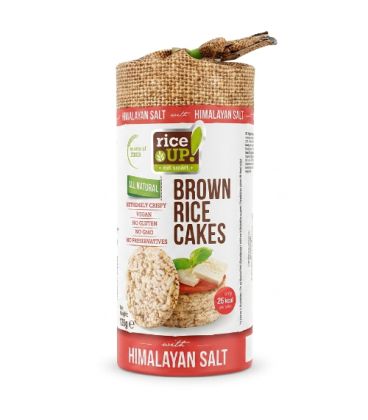 Galettes de Riz Brun au Sel de l'Himalaya Rice Up 120g كعك الأرز البني بملح الهيمالايا رايس آب