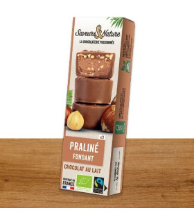 Saveur et Nature Bouchées Praliné Noisette Enrobées de Chocolat au Lait 45g  قطع برالينيه بالبندق مغطاة بالشوكولاتة بالحليب