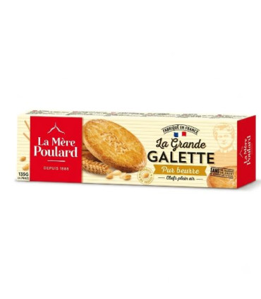 Grandes Galettes Pur Beurre Boîte 135g La Mère Poulard غاليت كبيرة زبدة خالصة  لا ميير بولار