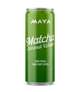 Maya Canette Eau de Coco Matcha 330ml  مايا علبة ماء جوز الهند ماتشا