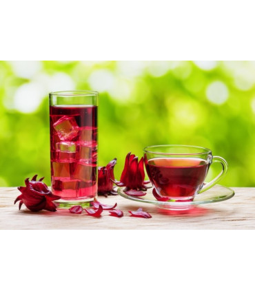 Tisane d'Hibiscus ( Karkadé, Bissap, coloration acajou ) كركديه