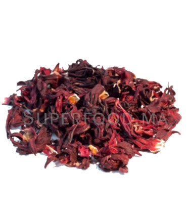 Tisane d'Hibiscus ( Karkadé, Bissap, coloration acajou ) كركديه