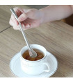 Cuillère paille en inox pour tisane et thé au Maroc