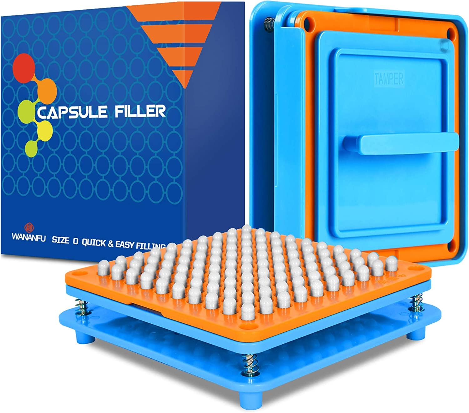 Gélulier 100 trous pour gélules de taille 0 - Zéro