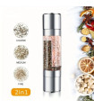 Moulin à poivre, sel rose himalaya, épices en inox 2 en1 Maroc مطحنة الفلفل الاسود من الفولاذ