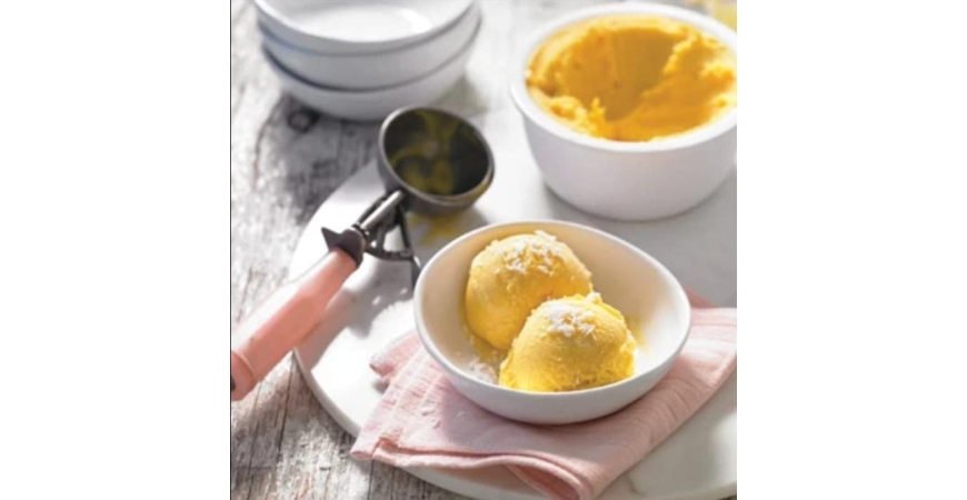 SORBET GLACÉ À LA MANGUE & LAIT DE COCO